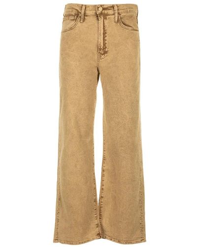 Mother Wide Pants - Natural