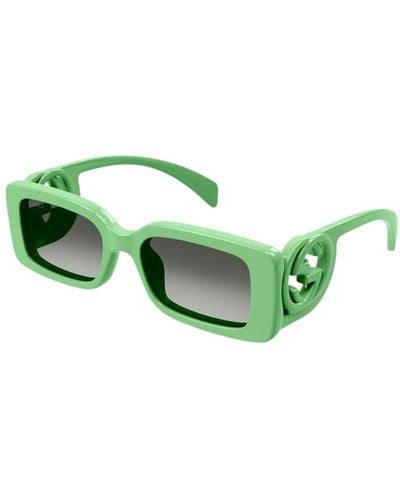 Gucci Rechteckige grüne sonnenbrille gg1325s 004 54