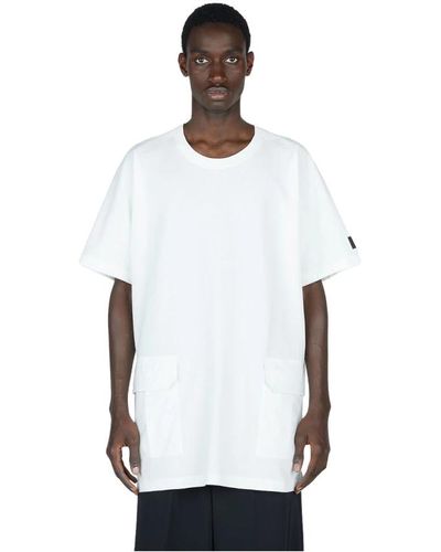 Y-3 Baumwolltaschen T-Shirt - Weiß