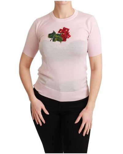 Dolce & Gabbana Tops > t-shirts - Rose