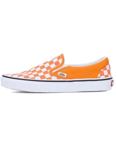 Vans Klassische slip-on checkerboard sneakers - Orange