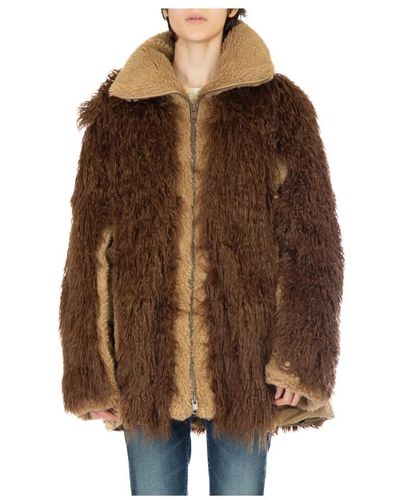DIESEL Jackets > faux fur & shearling jackets - Marron