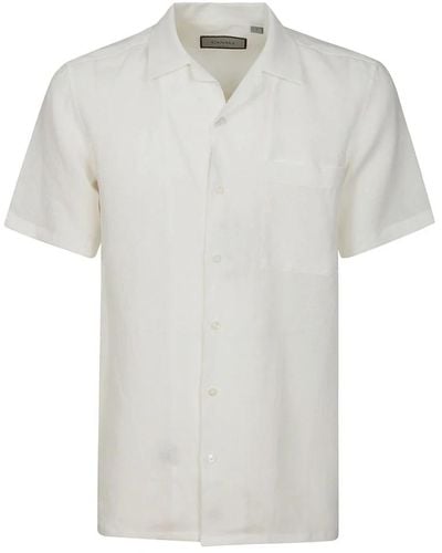 Canali Short Sleeve Shirts - White