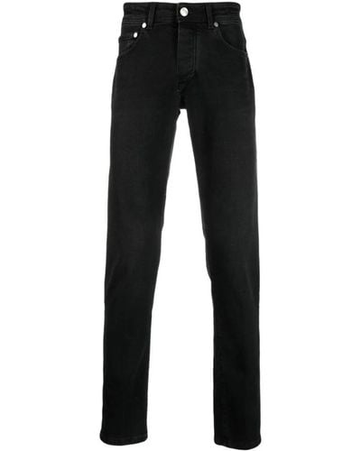 Barba Napoli Slim-Fit Jeans - Black