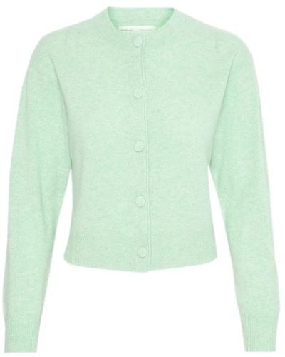 Inwear Dusty mint melange cardigan maglia - Verde