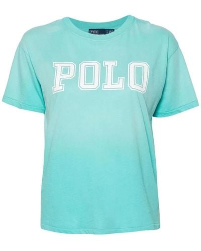 Ralph Lauren Klar blaue t-shirts und polos