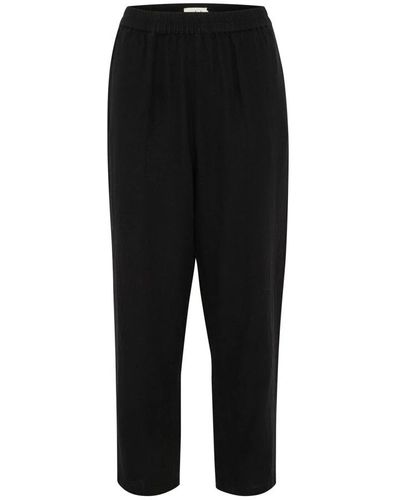 Soaked In Luxury Straight Trousers - Black