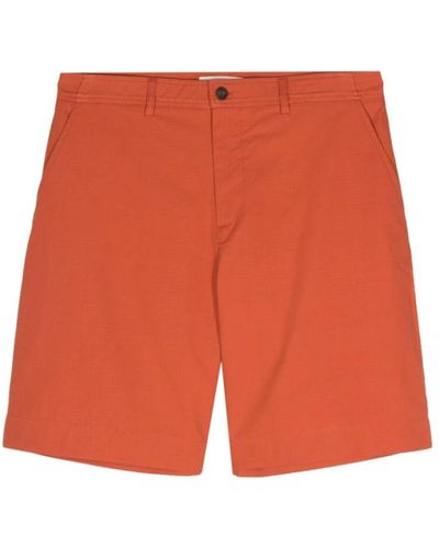 Maison Kitsuné Shorts arancioni bruciati in tessuto ripstop - Arancione