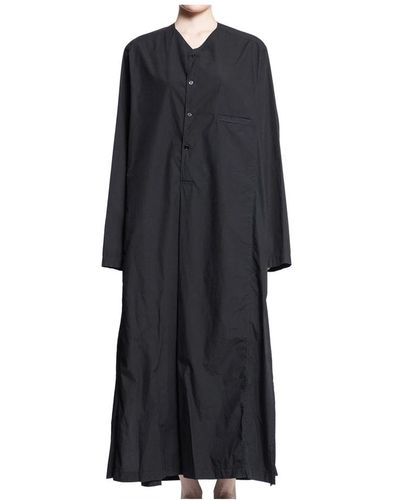 Lemaire Schwarze v-ausschnitt tunika mit brusttasche