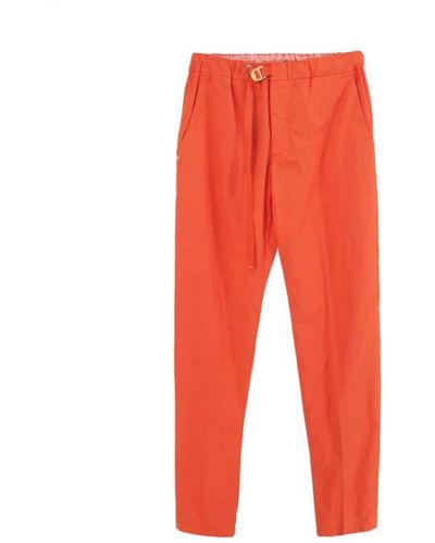 White Sand Straight Trousers - Red