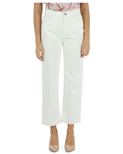 Marella Cropped Jeans - White