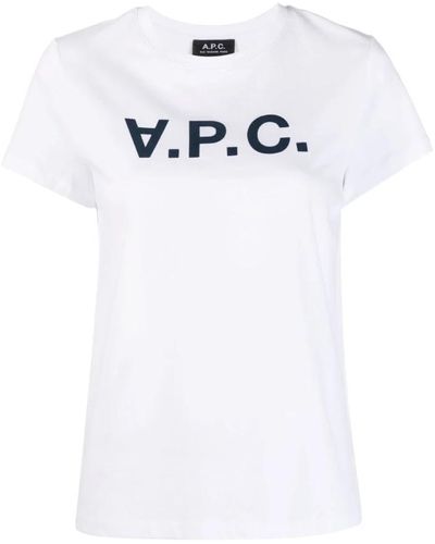 A.P.C. Weiße t-shirts und polos von