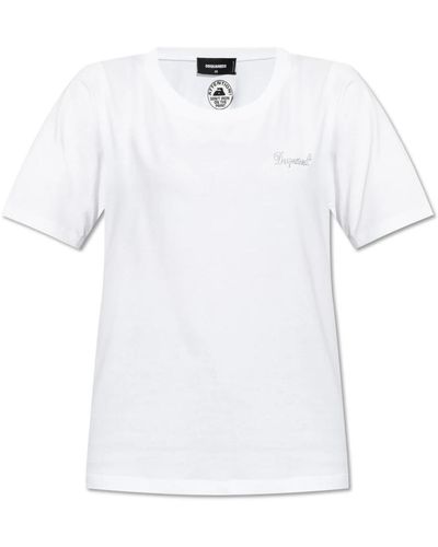 DSquared² T-shirt mit logo - Weiß