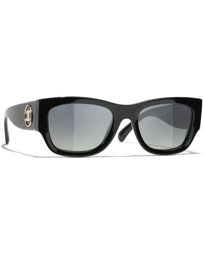 Chanel Ikonoische sonnenbrille mit einheitlichen gläsern - Schwarz
