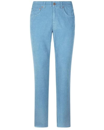 Boglioli Pantaloni casual in cotone e modal - Blu