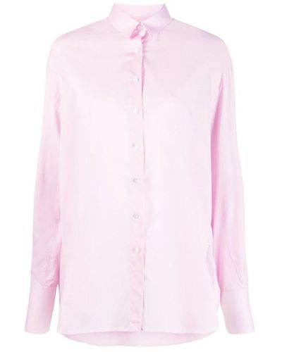 Finamore 1925 Rosa oversize hemd mit knöpfen - Pink