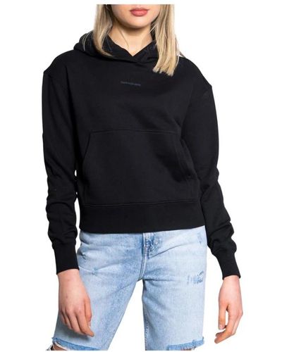 Calvin Klein Jersey de punto negro con capucha
