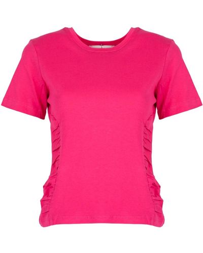 Silvian Heach Camiseta ajustada con cuello redondo - Rosa