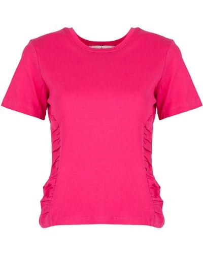 Silvian Heach Figurbetontes T-Shirt mit Rundhalsausschnitt - Pink