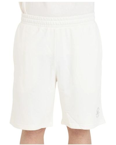 Converse Creamy white sports shorts with rubberized logo - Weiß