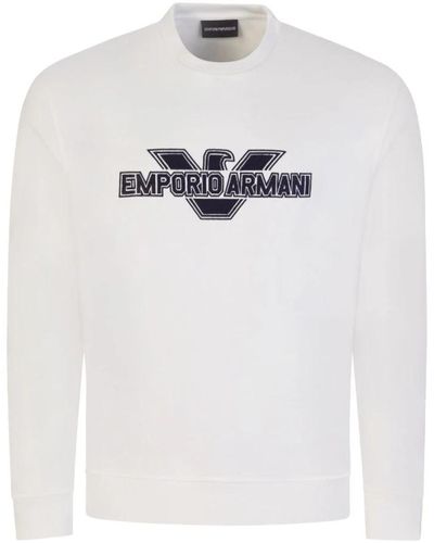 Emporio Armani Long Sleeve Tops - White