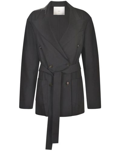 Setchu Coats > belted coats - Noir