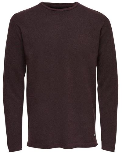 Only & Sons Round-Neck Knitwear - Brown