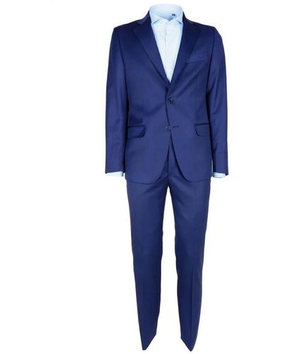 Made in Italia Single Breasted Suits - Blue