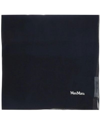 Max Mara Logo stole en estilo saleunito - Azul