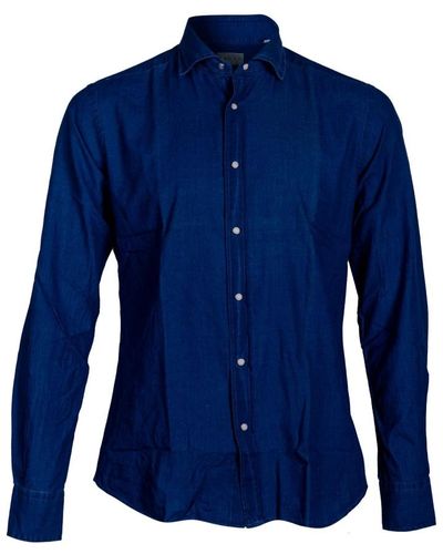Xacus Maßgeschneidertes hemd mit klassischem kragen - Blau