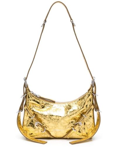 Givenchy Goldene mini voyou leder schultertasche - Mettallic