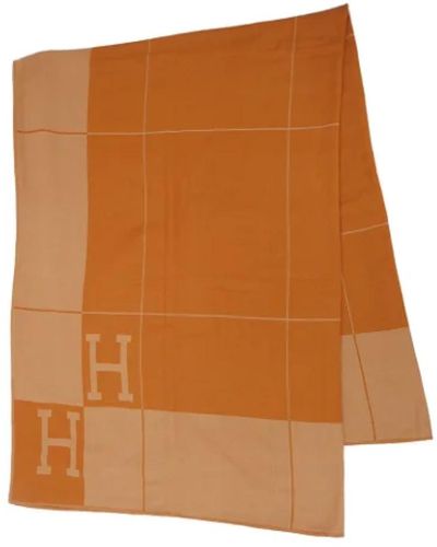 Hermès Pre-owned > pre-owned accessories > pre-owned scarves - Marron