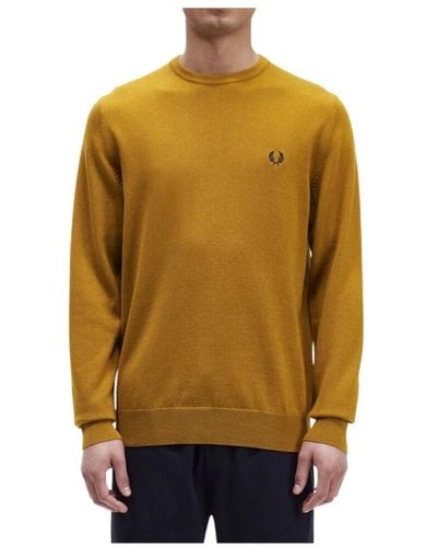 Fred Perry Round-Neck Knitwear - Natural