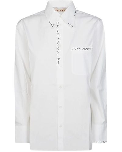 Marni Stilvolles hemd für männer - Weiß