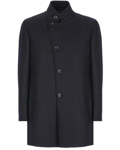 Tagliatore Single-Breasted Coats - Blue