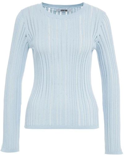 Mauro Grifoni Knitwear > round-neck knitwear - Bleu