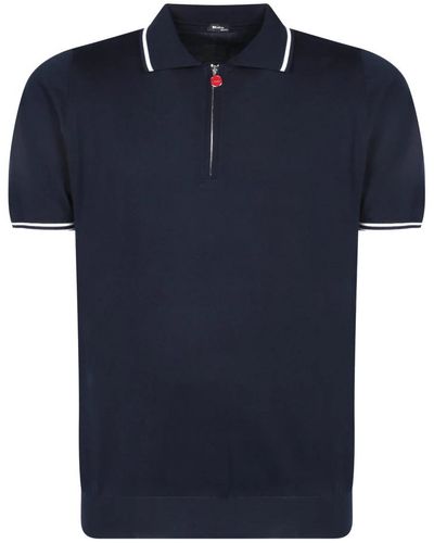Kiton Blaue t-shirts polos für männer