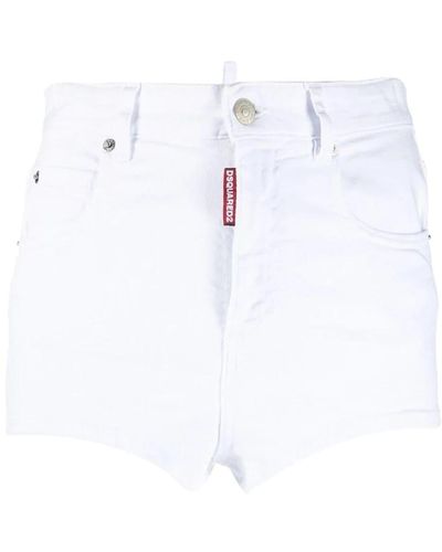 DSquared² Shorts casuales de denim blanco
