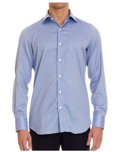 Finamore 1925 Shirts > casual shirts - Bleu