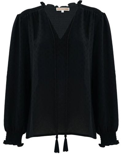 Kocca Blusa de manga larga con borlas - Negro