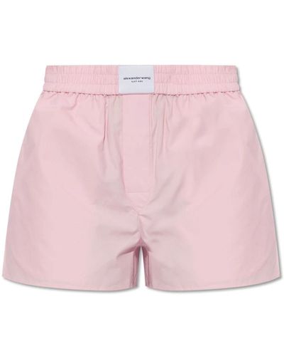 T By Alexander Wang Shorts mit logo - Pink