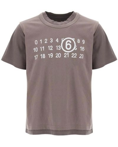 MM6 by Maison Martin Margiela T-shirts - Grau
