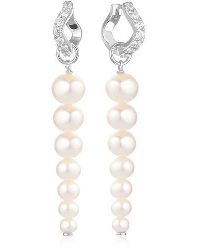 Sif Jakobs Jewellery Orecchini ponza sette con perla e zirconi - Bianco