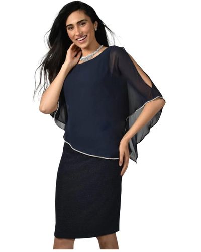 FRANK LYMAN Cape Kleid - Blau