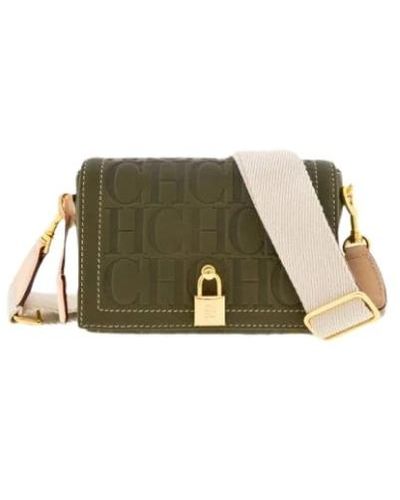 Carolina Herrera Verschlossene crossbody mini andy tasche in grün