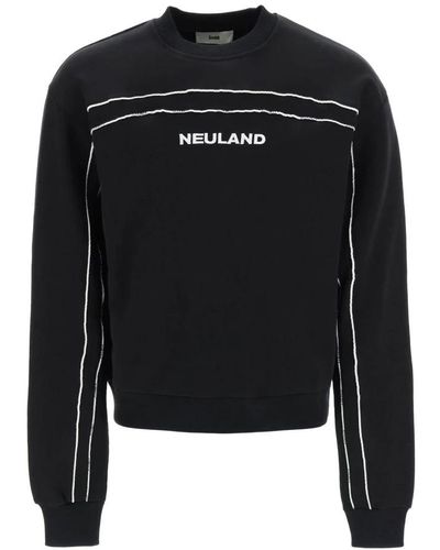 GmbH Sweatshirt with embroidery and piping - Nero