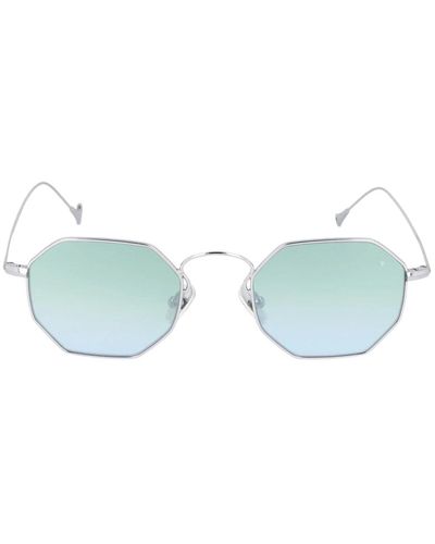 Eyepetizer Elegante unregelmäßige metallsonnenbrille - Blau