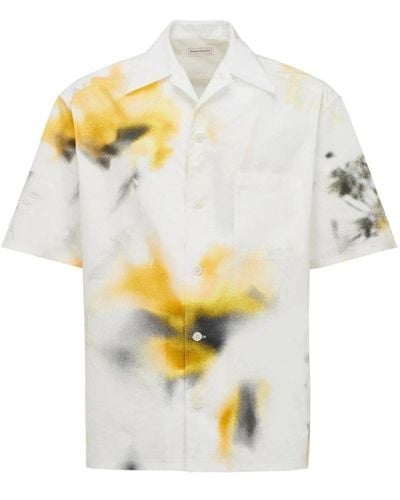 Alexander McQueen Shirt mit verdecktem blumenmuster - Mettallic