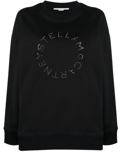 Stella McCartney Glam rhinestone logo sweatshirt - Negro