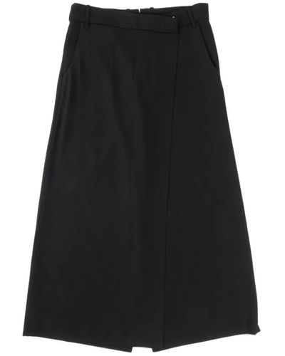 Nine:inthe:morning Midi Skirts - Black